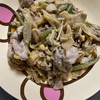 ＊下味冷凍シリーズ＊豚こま肉といんげんのさっぱり煮